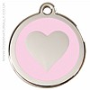 Red Dingo Pink Heart Dog ID Tag